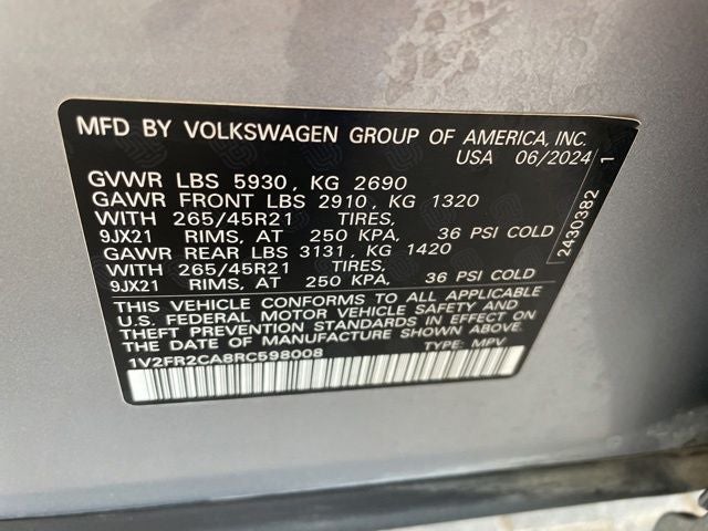 2024 Volkswagen Atlas 2.0T SEL Premium R-Line